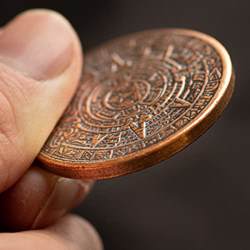 Moneda Aztec Sun Stone en Cobre miniatura 2