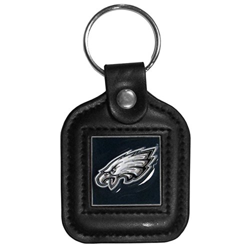 NFL Siskiyou Sports Fan Shop Philadelphia Eagles Square Leather Key Chain One Size Black