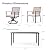 LAUSAINT HOME 7 Pieces Patio Dining Set, Outdoor Furniture Set of 6 Wicker Chairs (2 of Them Swivel) with Soft Cushion and Iron Slats Table Top with Umbrella Hole, Conversation Set for Backyard