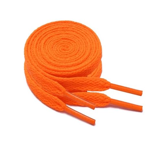 GOODSALEOK 2 Pares de Cordones Planos de 8mm Deporte Para Zapatillas Deportivas Adultos Resistente al Desgaste Presente Naranja 50cm