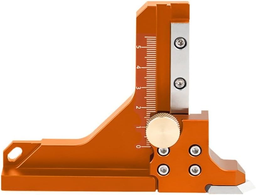 Table Saw Height Gauge Ruler Adjustable 0-60mm for Precise Woodworking Cuts with Metric and Imperial-Scales 1 Pcs