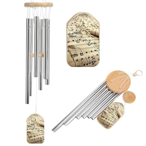 Outdoor Wind Chimes, Sheet Music Printed Wind Chimes,Simple Wind Chimes,Curtain Wind Chimes for Home Decoration