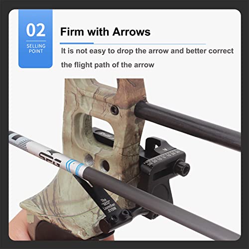 Sopoger Arrow Rest For Compound Bow - Archery Steel Adjustment Arrow Rest Right Hand With 3 Pcs Replacement Steel Blades #TOP3