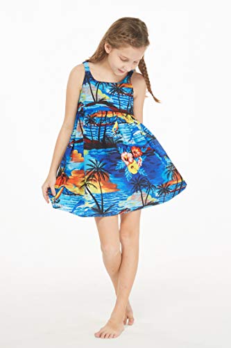 Image of Hawaii Hangover Family Matching Hawaiian Clothes, Sunset Blue | Family matching Hawaiian outfits, Sunset Blue, 100% cotton, machine washable, tropical floral print, luaus, cruises