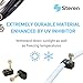 STEREN Coaxial Cable Clips - Cable Holder - Wire Clips - Siding Clips For Hanging - Cord Holder For Desk - Cable Clamps - Cord Clip - Wire Organizer Clips - Tv Mount Screws - Black - 100 Pack