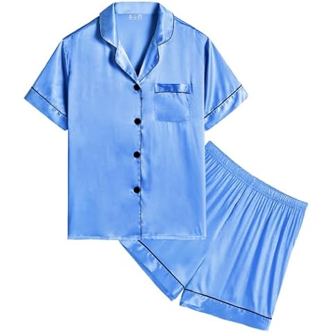 SWOMOG Kids Satin Pyjamas Set Marina Blue Cover