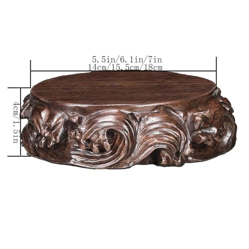 Base de bonsaï en ébène authentique présentoir sculpté esprit nature zen