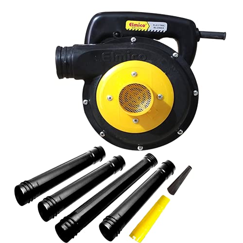 Image of Elmico 700W Guaranteed Motor Heavy Duty Electric Blower with 4 Extra Blower Pipe /100% Copper Armature /Lead /(Made in India) / Blowers for Cleaning Dust /Dust Remover /Pc Cleaner /Electric Air Blower
