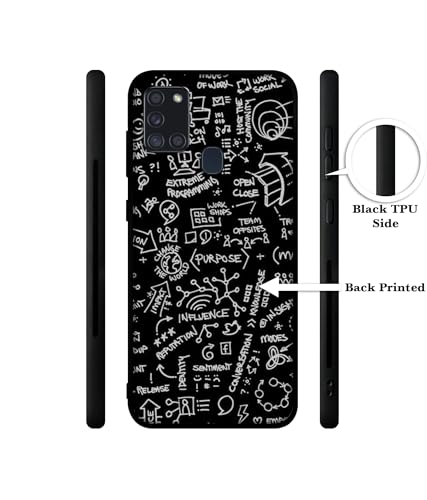 Image of Formulas Design Premium 2D Printed Metal Back Case Cover for Samsung Galaxy A21S 4G