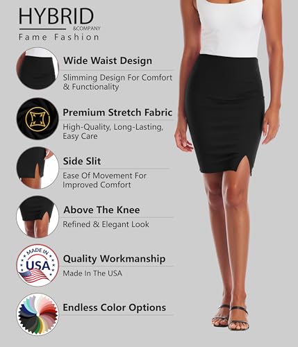 Hybrid & Company Women's Premium Ponte Pencil Skirt for Work and Events
| Hybrid & Company Women's Solid Stretch Pencil Skirt for Everyday Comfort
| Hybrid & Company Women's Above Knee Pencil Skirt with Side Slit for Fashion_candidates