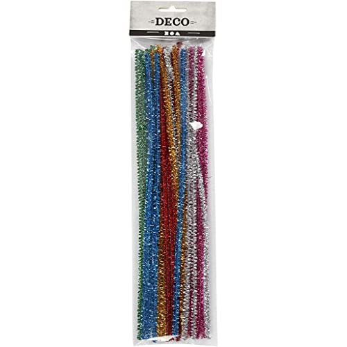 Assortiment fil chenille brillant - Multicolore - 6 mm - 30 cm - 24 pcs - Image 3
