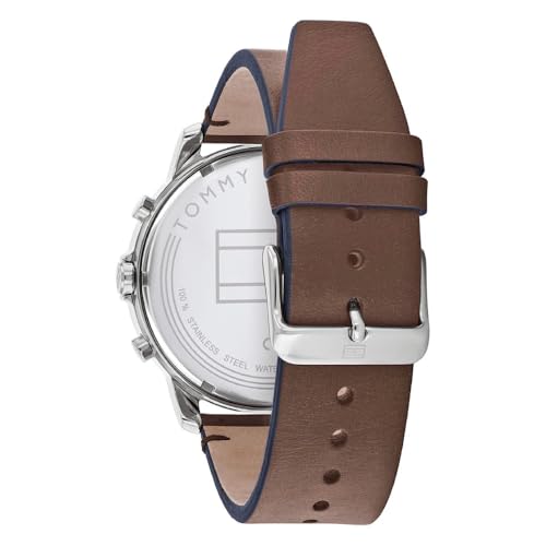Image of Tommy Hilfiger Quartz Analog Blue Dial Leather Strap Watch for Men