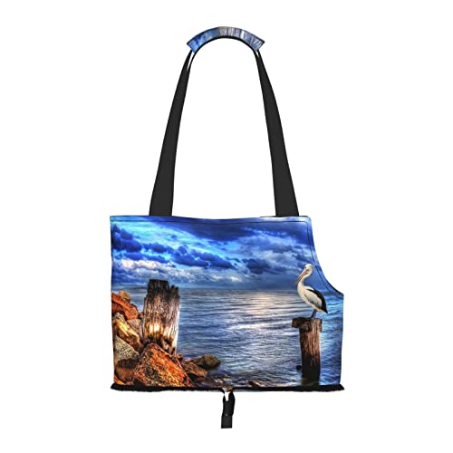 Pelican Birds Blue Sea Sky Cat Carrier, Hondendrager, Draagbare Tas Carrier Voor Kleine tot Middelgrote Kat En Kleine Hond - Afbeelding 3