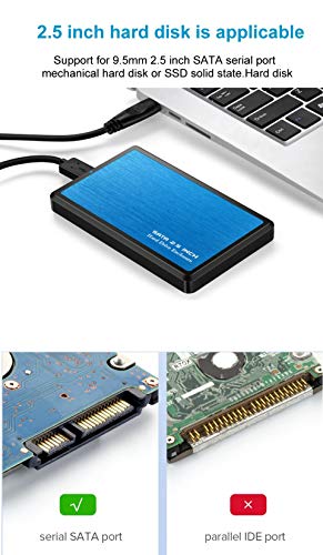 Caja externa USB 3.0 para disco duro 2.5" SATA aluminio y ABS miniatura 6