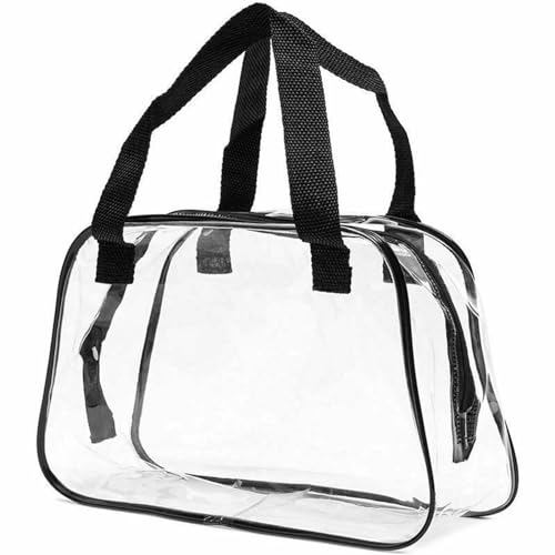 GAJUST Borsa tote di grande capacità adatta for viaggi, scuola, palestra, fitness, borse portaoggetti portatili, borsa con cerniera trasparente, organizer for accessori for il trucco