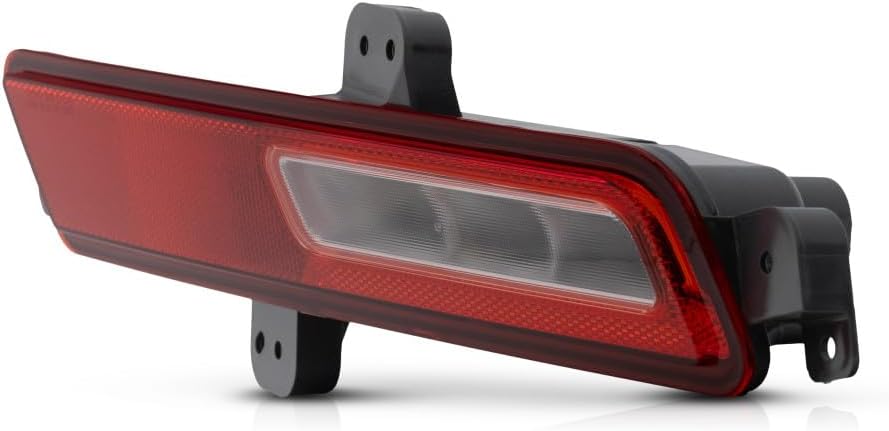 KarParts360 For Jeep Grand Wagoneer/Wagoneer 2022 2023 2024 Backup Light Passenger Side | CAPA | Clear And Red Lens | Chrome Street Legal Backup & Reverse w/Bulbs | CH2883105, CH2883105C | 68353118AA