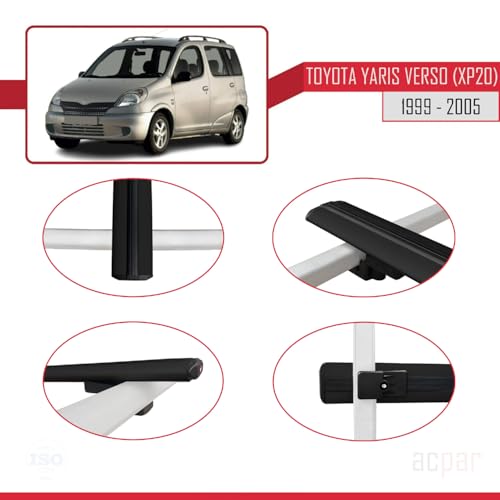 Barres de toit pour Toyota Yaris Verso (1999-2005) : modèle basic