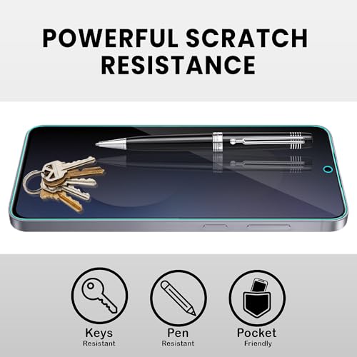 Image of ArmourPro Privacy Tempered Glass for Samsung Galaxy S25 FE - Anti Spy Anti Peeping Screen Protector, Edge-to-Edge Full Coverage, 9H Hardness with Cable Protector | Black