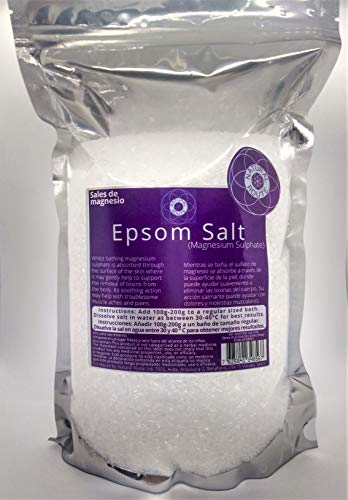 Sales de Epsom 1.8 Kg, Fuente Concentrada de Magnesio, Sales de Magnesio 100% Puro, Epsom Salt, Pure Magnesium Sulphate.