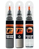 3 EN 1 KIT REPARACIÓN DE PINTURA DE COCHE PARA PEUGEOT. Un avanzado removedor de rayones para reparaciones en casa. Incluye un imprimante antióxido, pintura ETS Gris Cendre y un barniz transparente. Set de pintura para retocar 3 x 15 ml, apto para superficies de metal y plástico.