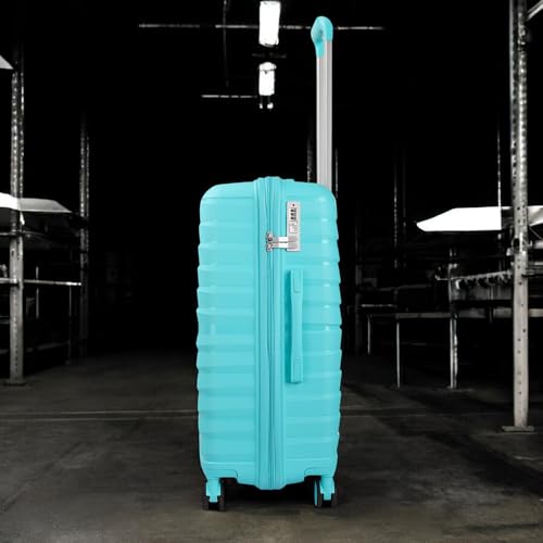 Image of Vacanza Series 2 Polypropylene Unbreakable Hard-Sided Check-in Luggage Trolley Bag with TSA Lock | Light Blue 65 cm