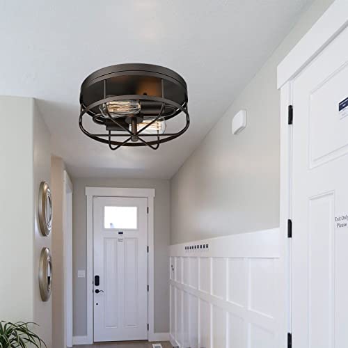Rosient Light Fixtures Ceiling Mount, 12 Inch Semi Flush Mount Ceiling Light, Outdoor Exterior Indoor Close To Ceiling Light In Oil Rubbed Bronze Finish For Farmhouse Porch Hallway, Ros91 Orb #TOP5