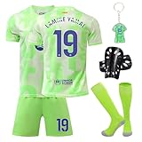 Pardofelis Maglia da calcio per ragazzi, maglia da calcio per bambini, in jersey, con maglietta e pantaloncini e parastinchi, verde, 22