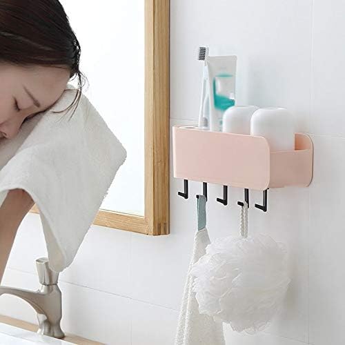 Toothbrush Holder Bathroom Accessories Set Large Space Free Punching Toothbrush Toothpaste Shelf Wash Cup Holder Storage Rack