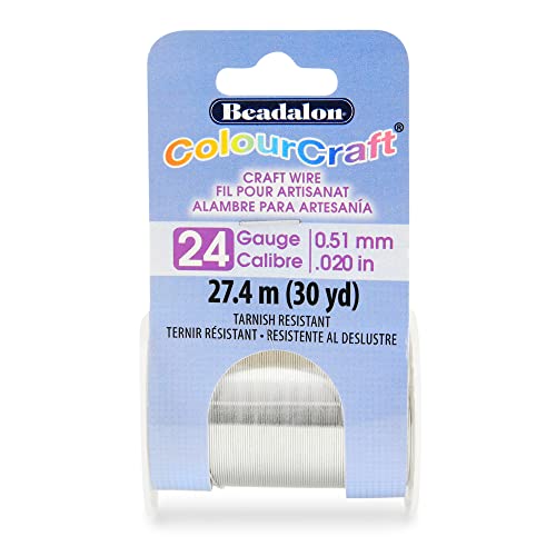 Fil de cuivre Silver 24Ga Beadalon éclat argenté durable pour création