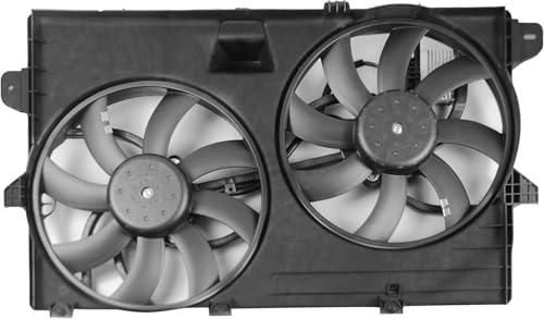 MYSMOT 621-392 Engine Radiator Dual Cooling Fan Assembly for Ford Edge 2007-2014 Lincoln MKX 2007-2015 V6 3.5L 3.7L, 7T4Z8C607A 7T4Z8C607B 7T4Z-8C607-A FO3115177
