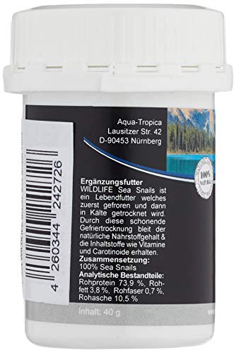WILDLIFE FD Blackline – diepvriesgedroogde Sea Snails voederslakken, 75 ml - Afbeelding 4