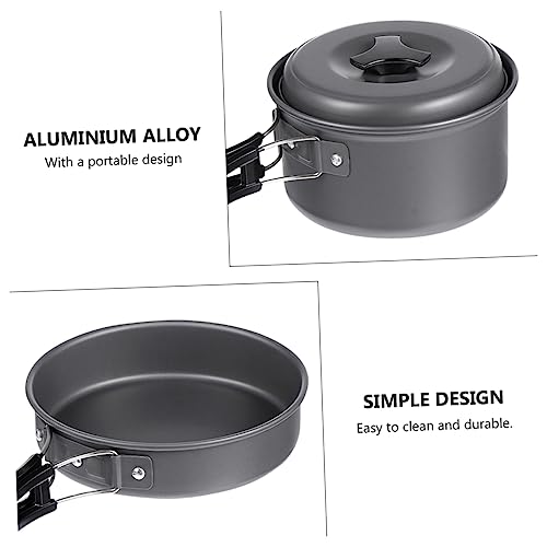 MOTHNUR Camping Pots and Pans Outdoor Cooking Kit Portable Hiking Cookware Easy to Carry - Image 9