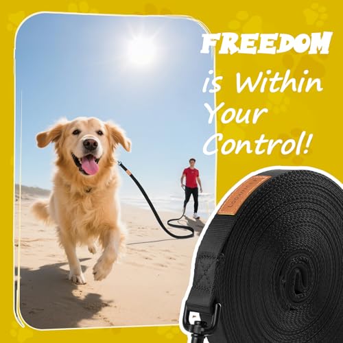 Schleppleine für Hunde, 3m 5m 7m 10m 15m 20m 25m 30m Schleppleine mit Robusterem Karabiner, Hundeleine für Große bis Kleine Hunde, Laufleine für Spaziergang, Übungsleine, Reißfeste Trainingsleine