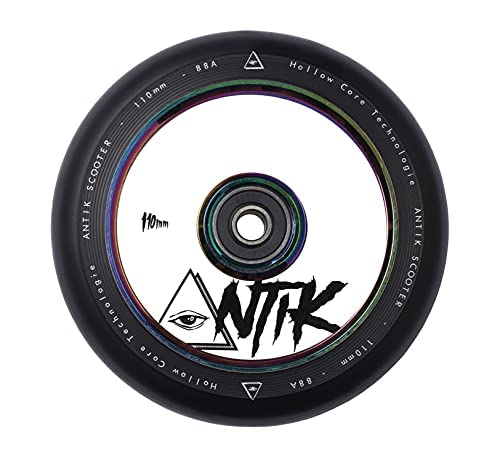 Roue Pour Trottinette Freestyle Antik Hollow Core 110mm 88a (Blanc/Neochrome)