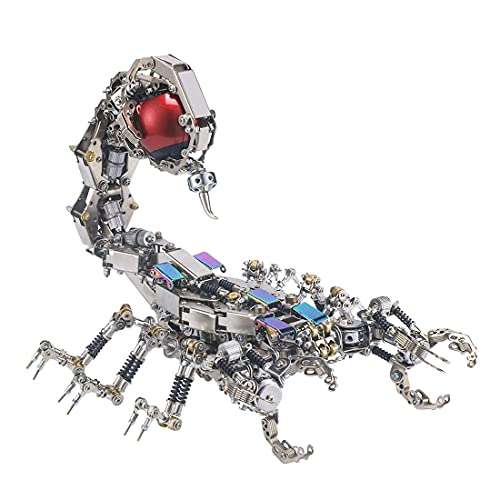 iTECHOR RuiyiF 3D Metal Puzzle Mechanical Scorpion Model Kits with Bluetooth Speaker, 1636Pcs DIY for Adults,3D Stainless Steel Model,Table Onaments/Gifts, 6K44DNH7AJ01486C1E51TRR6T, Medium