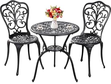 metal bistro table and chairs