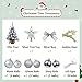 Mini Christmas Tree with Lights,24In/2ft Snow Flocked Pre-lit Tabletop Christmas Tree with 19 Decorations,Artificial Small DIY Decor for Table Desk Home