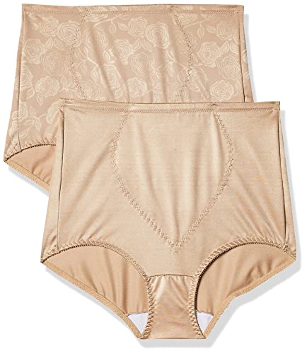 Bali Women's Moderate Control Tummy Panel Brief, Light Beige, Large