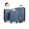 LIGHT FLIGHT Maleta de equipaje de 3 piezas, equipaje de mano expandible aprobado por aerolíneas, Azul Real, Juegos de equipaje de viaje