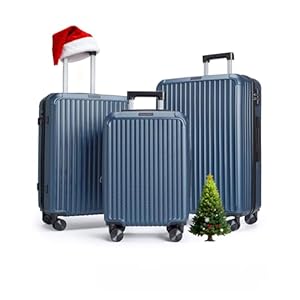 LIGHT FLIGHT Maleta de equipaje de 3 piezas, equipaje de mano expandible aprobado por aerolíneas, Azul Real, Juegos de equipaje de viaje