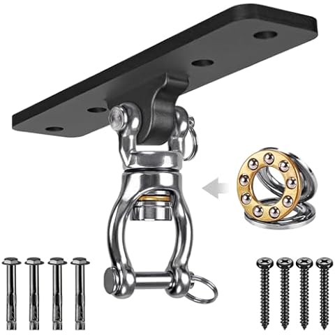 Dolibest Heavy Duty Swing Hanger, Swing Set Accessorie for Indoor Outdoor Playground, Porch Swing Hanging Kit for Wooden and Concrete Set with 4 Wood Screws and 4 Expansion Bolts, 900LB Cover