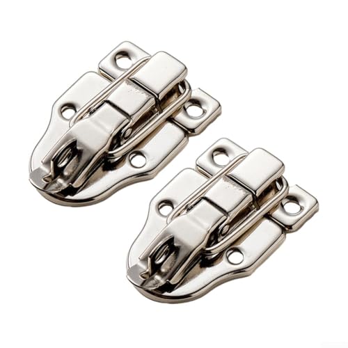 AugustknowU Hasp Locks Twist Knob Locking Antique Iron Duckbill Buckle Flight Case Latch Lockable Luggage Hasp Locks Twist Knob 2PCS 69x40mm