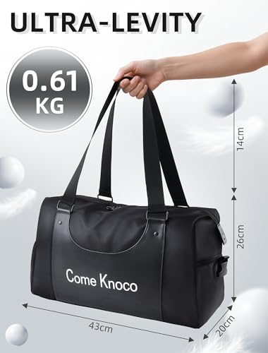 Sports Duffle Bag Gym Bag for Men with Shoe & Wet Compartments Yoga Swim Bag Weekend Travel Accessories（Black）2