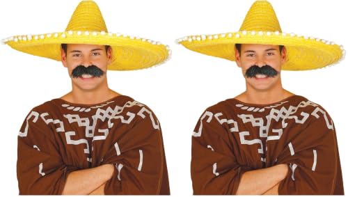 FIESTAS GUIRCA | Sombrero Mexicano de Paja (60 cm) -
