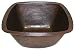 15" Mexican Hand Hammered Square Copper Bar Prep Sink