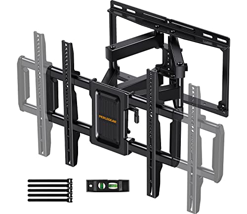 Perlegear Telescopic Support Tv Wall Mount For Most 40–82 Inch Tvs, Preassembled Instamount Front Support, Full-Motion Tv Mount With Swivel, Tilt, Extension, Leveling, Max Vesa 600X400Mm, Up To 100Lbs #TOP18