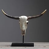Adornos de arte vintage, resina europea, manualidades, animales, decoración del hogar, decoración de escritorio, toro, montaje en pared, escultura, estatua, decoración de pared, 34 x 30 x 10 cm