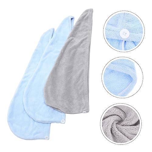 Balacoo Toalha De Cabelo De Microfibra 6 Peças Turbante De Cabelo Toucas De Cabelo Absorventes Toalh