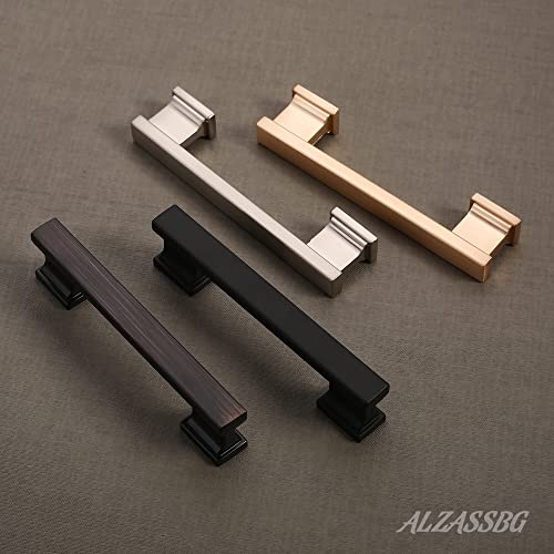 Alzassbg 10 Pack Brushed Satin Nickel Cabinet Pulls, 3-3/4 Inch(96Mm) Hole Centers Cabinet Handles Kitchen Hardware For Cabinets And Drawers Al3061Sn #TOP3