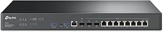 TP-Link Omada VPN Router with 10G Ports (ER8411) - Omada SDN Centralized Management, Two 10GE SFP+ Ports, Up to 10 WAN Ports, SSL/IPSec /OpenVPN/PPTP/L2TP VPN, Load Balance